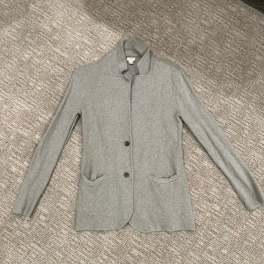 J.Crew Sweater Blazer Gray sz XS